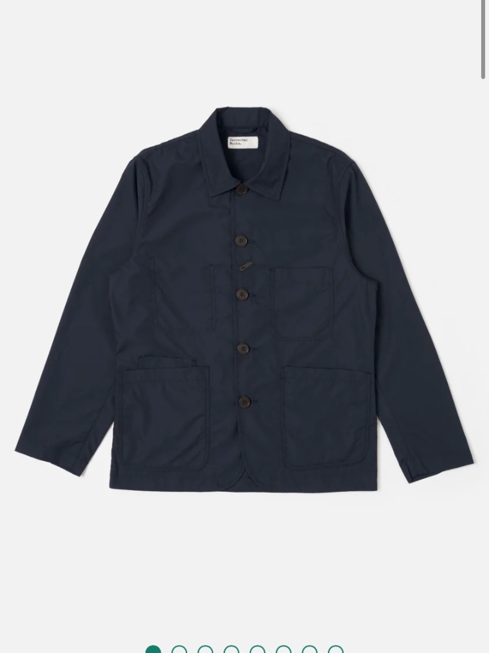 Navy Recycled Polytech Bakers Chore Jacke